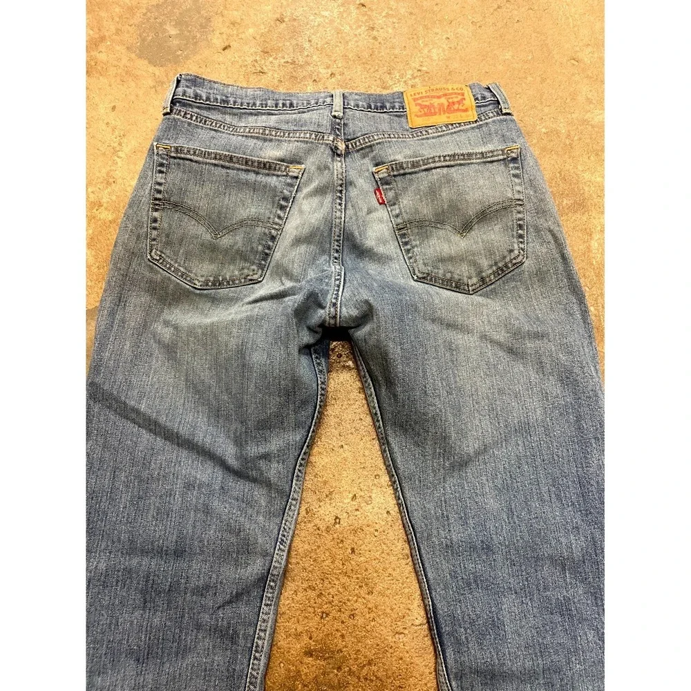 Levi's 505 Straight Leg Jeans Mens 32x30 Blue‎ Denim Cotton Stretch Regular Fit